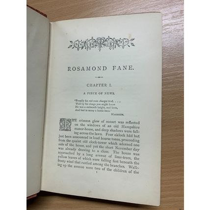 RARE* 1880s MARY & CATHERINE LEE "ROSAMOND FANE" FICTION ANTIQUE BOOK (P4)