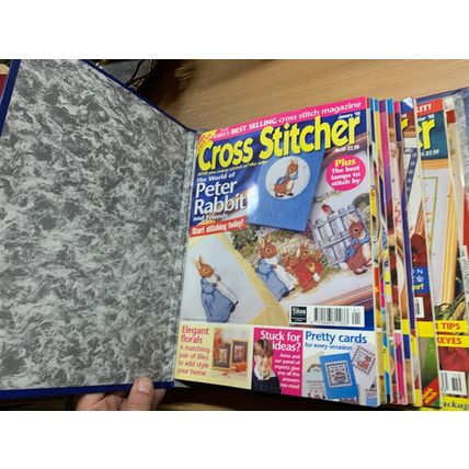 12 x 1998 CROSS STITCHER MAGAZINES IN NEEDLECRAFT BINDER (P14)