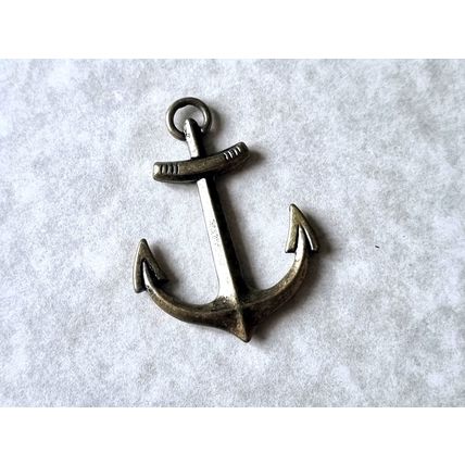 Ship Anchor Pendant in Bronzed Metal, Aged Patina Antique Style, Charm