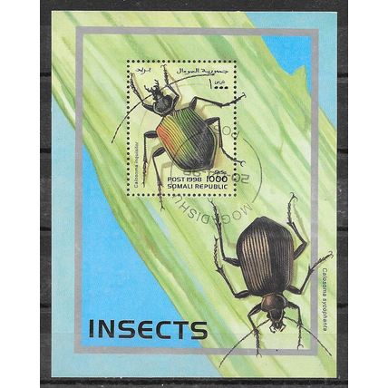 Somalia 1998 LES INSECTES BLOC OBLITERE( USED )