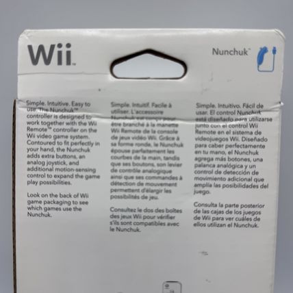 Official Nintendo Wii Nunchuk Controller - White - New in Unopened Box