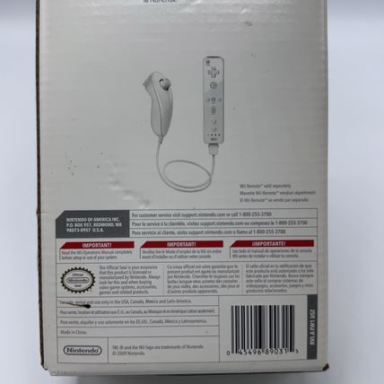 Official Nintendo Wii Nunchuk Controller - White - New in Unopened Box