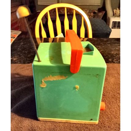 Fisher Price Music Box Peek A Boo Screen TV # 196 7 1/4" Wide Working 1964