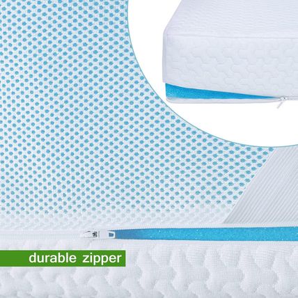 Mattress Topper Cover Queen Size (Only Cover) 3 Inch Mattress Protector Cooling