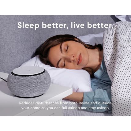 SNOOZ Smart White Noise Sound Machine - Real Fan inside for Non-Looping White No