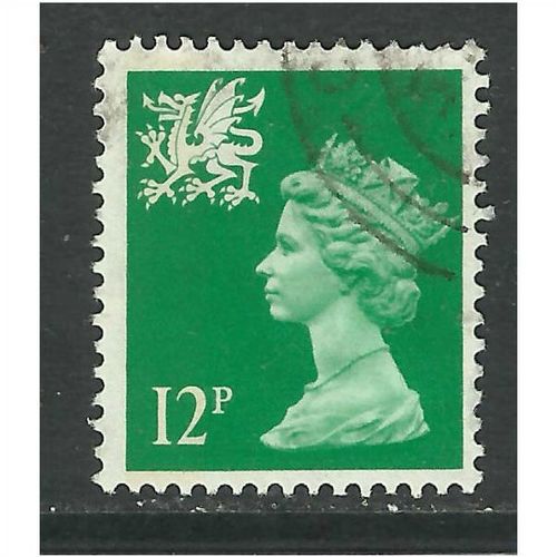 Wales GB 1986 12p Yellow green Machin SG W36 (F197