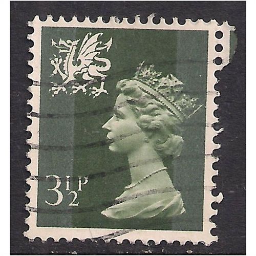 Wales GB 1974 3 1/2p Olive Grey 2 x Bands SG W16.(R842 )