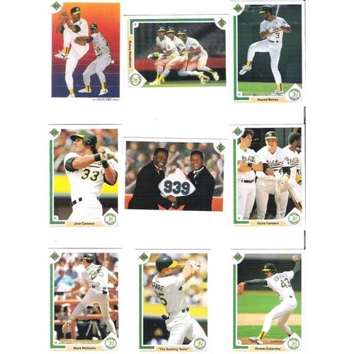 1991 Upper Deck Oakland Athletics team set 37 cards- 2 Henderson, 2 McGwire