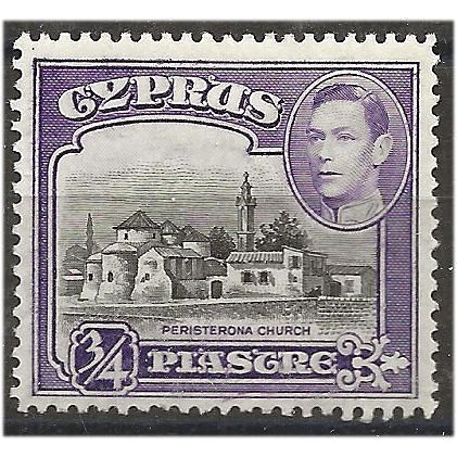 Cyprus 1938 SG153 3/4pi Black & Violet Mounted Mint .. ..
