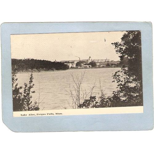 MN Fergus Falls Postcard Lake Allen state_box5~167