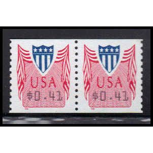 CVP33 41c Shield Very Fine MNH Pair PA5075