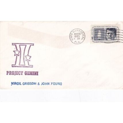 United States 1965 Project Gemini Grisson + Young 23rd Mar Cover Unadressed VGC