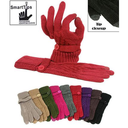 Gloves - SmartTips Gloves Knitted w/ Bottomed Wrist Band - GL-11KG026