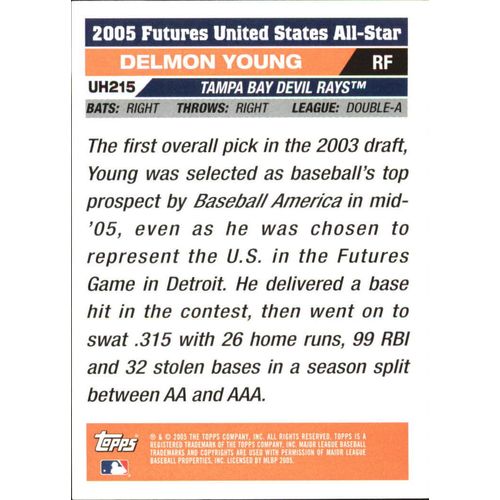 2005 Topps Baseball Delmon Young Futures