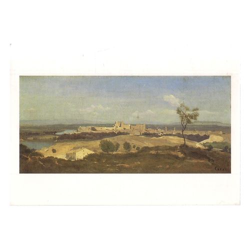 AVIGNON FROM THE WEST by Jean-Baptiste-Camille Corot unused postcard =