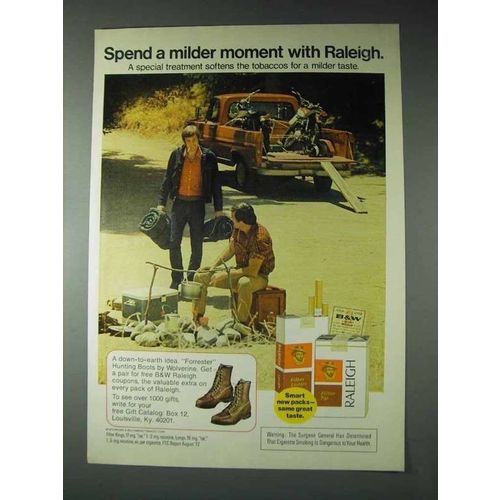 1973 Raleigh Cigarettes Ad - A Milder Moment