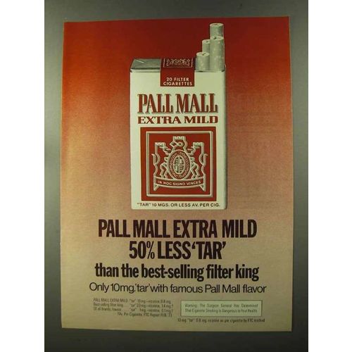 1973 Pall Mall Cigarettes Ad - Extra Mild