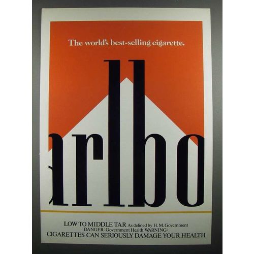 1984 Marlboro Cigarette Ad - World's Best Selling
