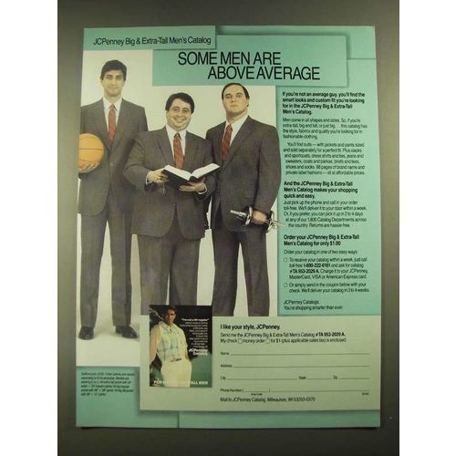 1988 JCPenney Big & Extra-Tall Men's Clothing Ad