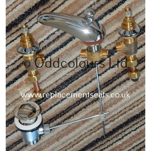 Armitage Shanks Millenia 3-tap hole basin mixer CHROME S7310AA