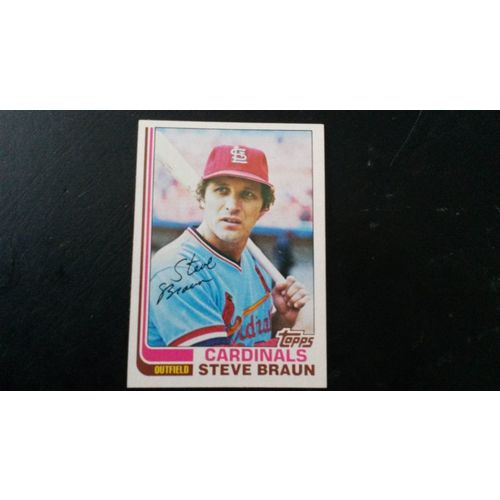 1982 Topps Card # 316A Steve Braun Very Good-Excellent (4) St Louis Cardinals