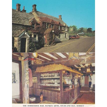 Bankes Arms Pub Studland Dorset 2x Postcard s
