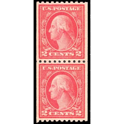 487, Mint NH VF/XF Coil Pair From Freshly Broken Roll - Stuart Katz