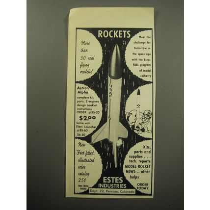 1967 Estes Astron Alpha Model Rocket Advertisement
