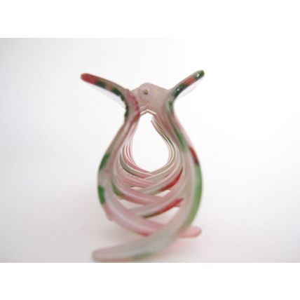 Spotted magenta red green black white hair claw clip for medium fine hair