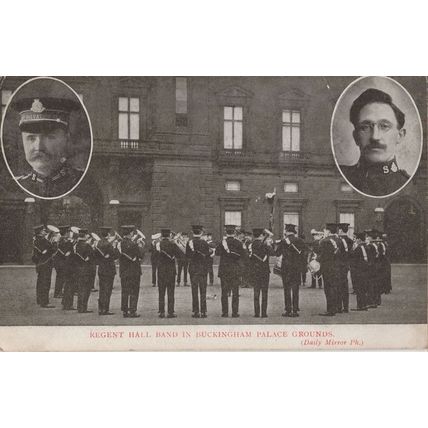Salvation Army Regent Hall Band in London Buckingham Palace Old Postcard