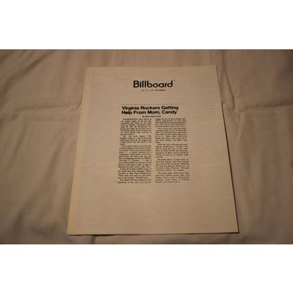 Suzy Saxon & the Anglos Brat Promo Press Kit with Black & White Picture