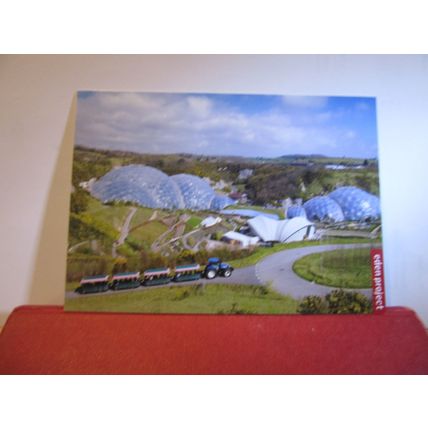 LANDTRAIN, NEW HOLLAND TRACTORS, EDEN PROJECT, CORNWALL unused postcard =