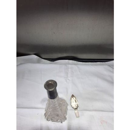 Vintage Perfume Bottle with metal neck
