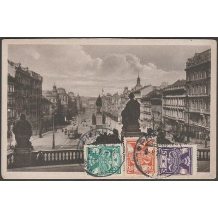 Václavské Náměstí, Praha, 1925 - Minerva Pohlednice
