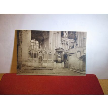THE MARTYRDOM, CANTERBURY CATHEDRAL, KENT unused antique postcard =