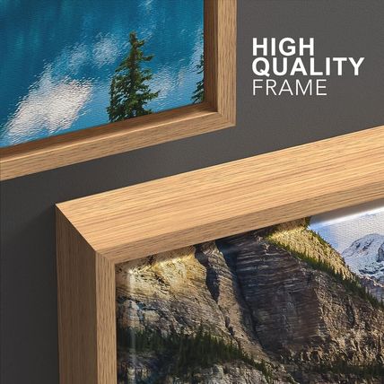 SIGNFORD - 3 Piece Framed Canvas Wall Art - Landscape View of Moraine Lake