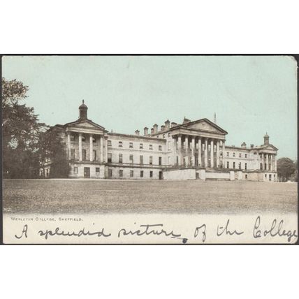 Wesleyan College, Sheffield, Yorkshire, c.1905 - ETW Dennis Postcard