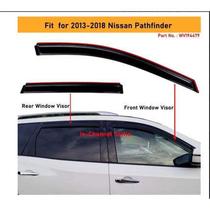 Vent Visors Fits 2013-2018 Nissan Pathfinder by Lightronic WV194479 , 4-Pieces