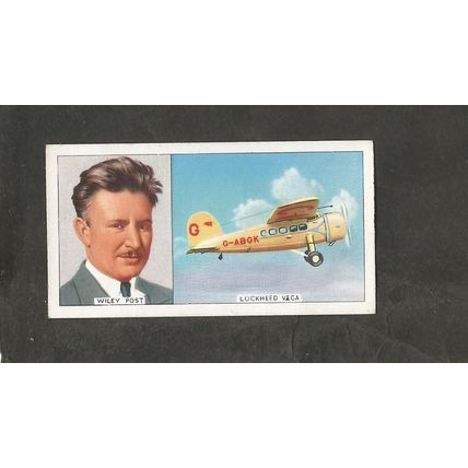 Cigarette Card Carreras Famous Airmen & Women 1936 #9 Gustav Hamel