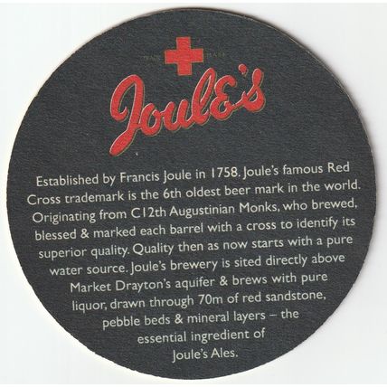 BEER MAT - JOULE'S BREWERY (MARKET DRAYTON) - (Cat No 001) - (2010)