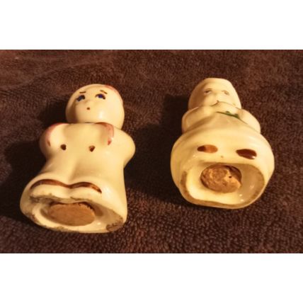 Old Vintage Shawnee Salt & Pepper Shakers Boy Blue & Bo Peep 3 1/2" Tall 1940s