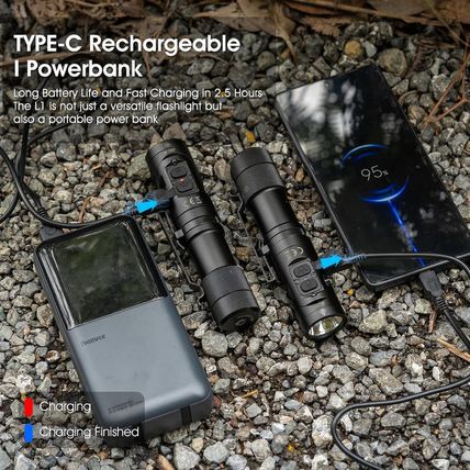 WUBEN L1 Rechargeable Flashlight High Lumens, 2000 Lumen Brightest Tactical Flas