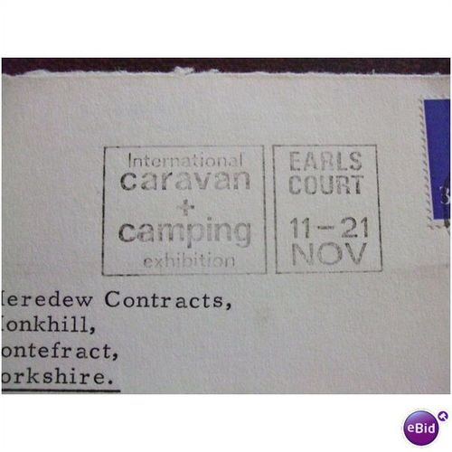 1971 GB Caravan Camping Exhibition Slogan Earls Court London Cover (2)