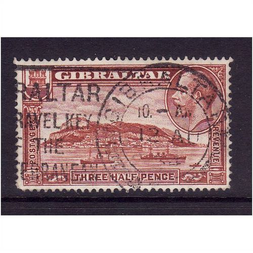 GIBRALTAR 1931 / 33 1 1/2d RED BROWN SG 111 FINE USED#2