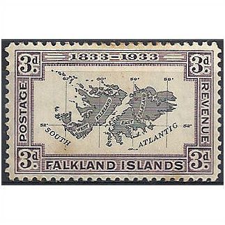 Falkland Islands 1933 SG131 3d Black & Violet Mounted Mint (Sl gum toning)..