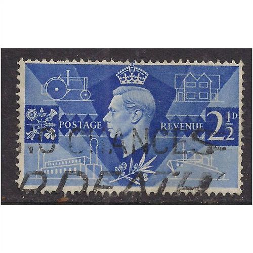 GB 1946 KGV1 2 1/2d Ultramarine Peace SG 491.( G837 )