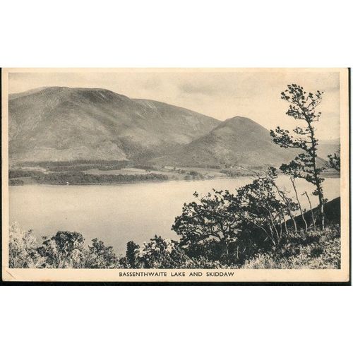 Vintage F. Abraham Postcard 1944 - Bassenthwaite Lake And Skiddaw, Cumbria