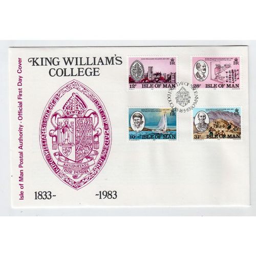 ISLE OF MAN KING WILLIAM'S COLLEGE 1983 , FIRST DAY COVER FINE USED ..(B3)