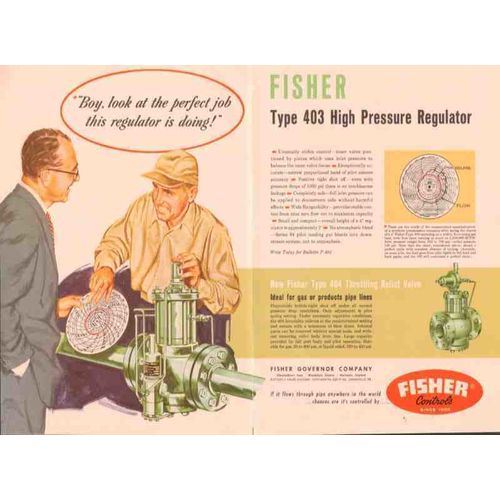 fisher governor company 1962 high pressure regulator 403 vintage ad