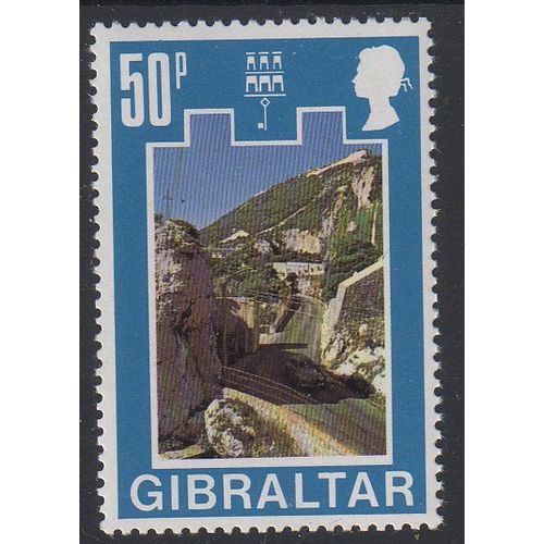 1971 Gibraltar Sg284 50p modern view fresh mint never hinged (G39)